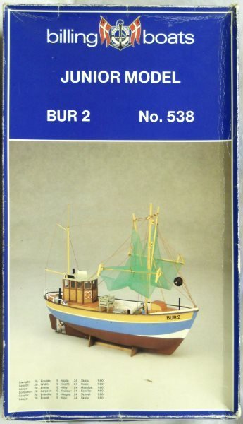 Billing Boats 1/60 Bur 2 Krabbenkutter Crabbing / Fishing Boat Junior Model - 11 Inches Long, 538 plastic model kit